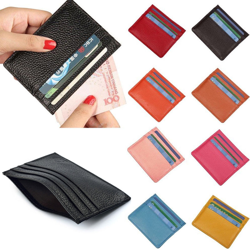 WALLET Small leather credit card wallet - Black